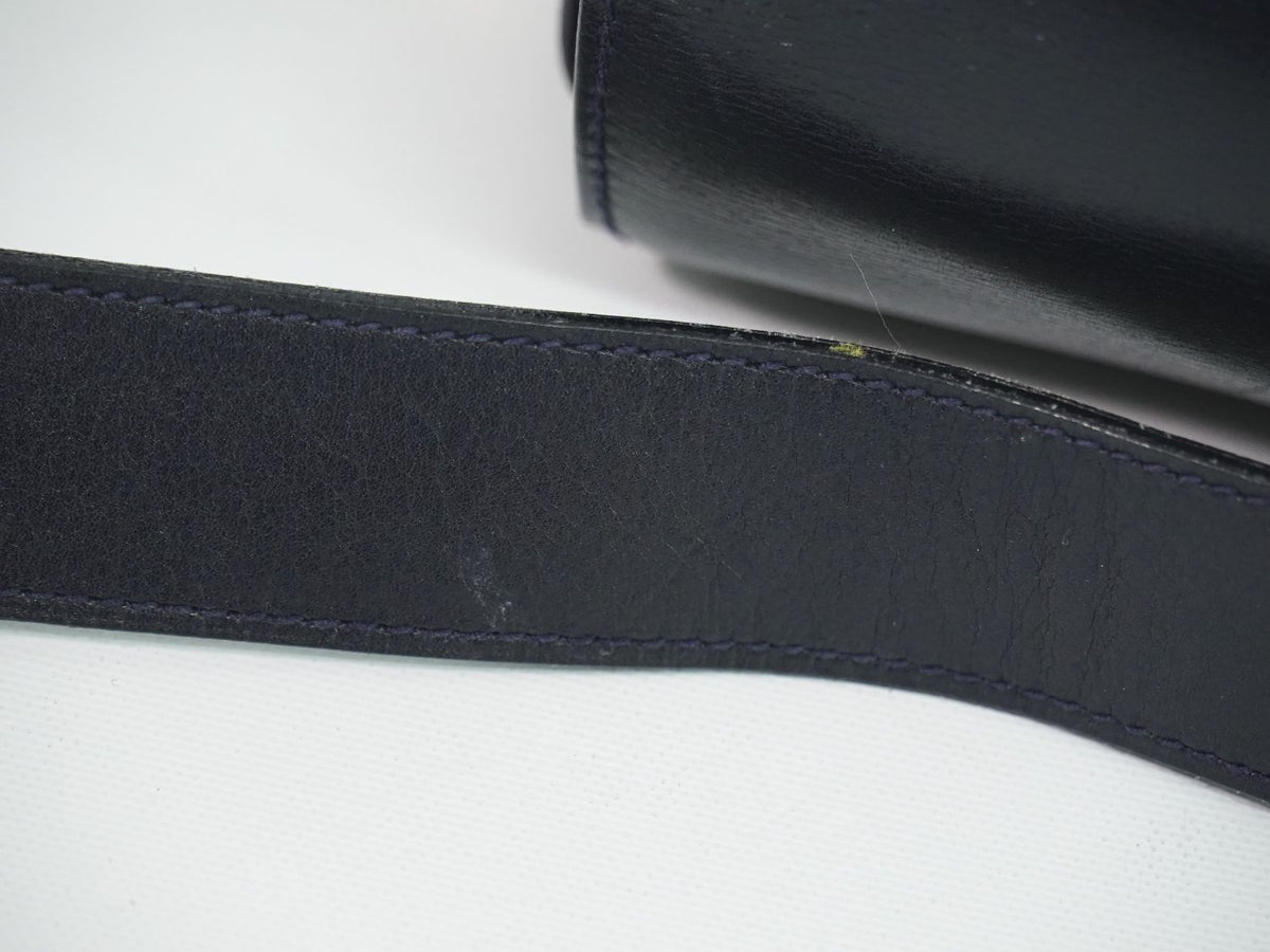Celine Carriage Shoulder Bag Leather Navy — view 5