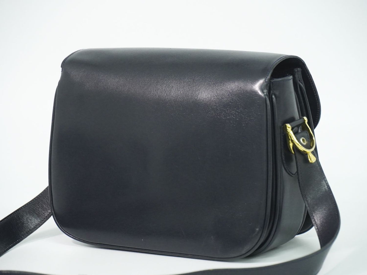 Celine Carriage Shoulder Bag Leather Navy — view 2