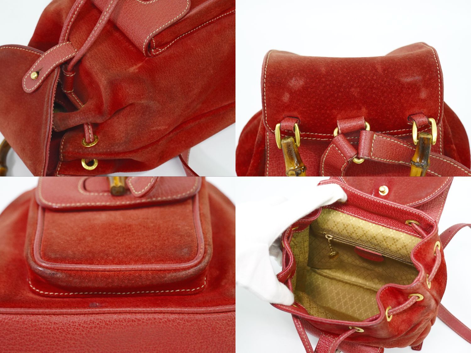 Gucci Bamboo Mini Backpack Suede Leather — view 8