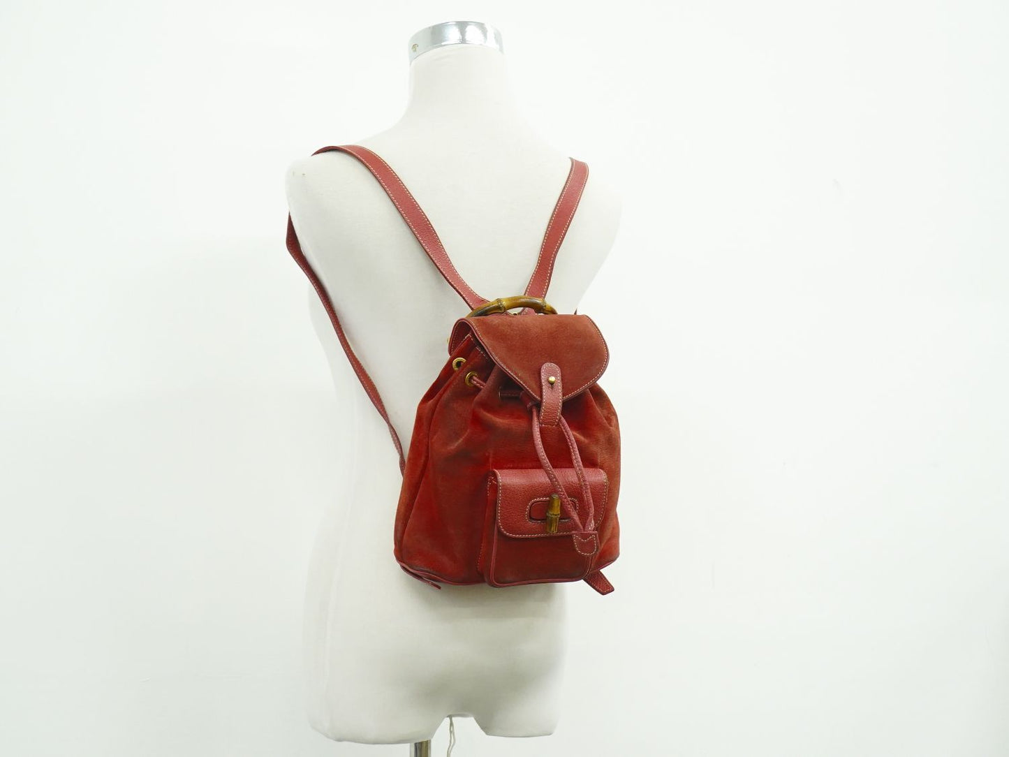 Gucci Bamboo Mini Backpack Suede Leather — view 6