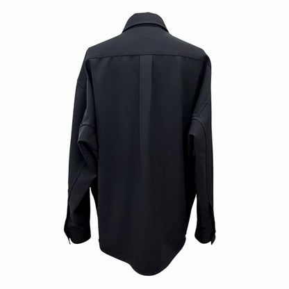 Bottega Veneta Wool Twill Shirt Long Sleeve Black 44 — view 3