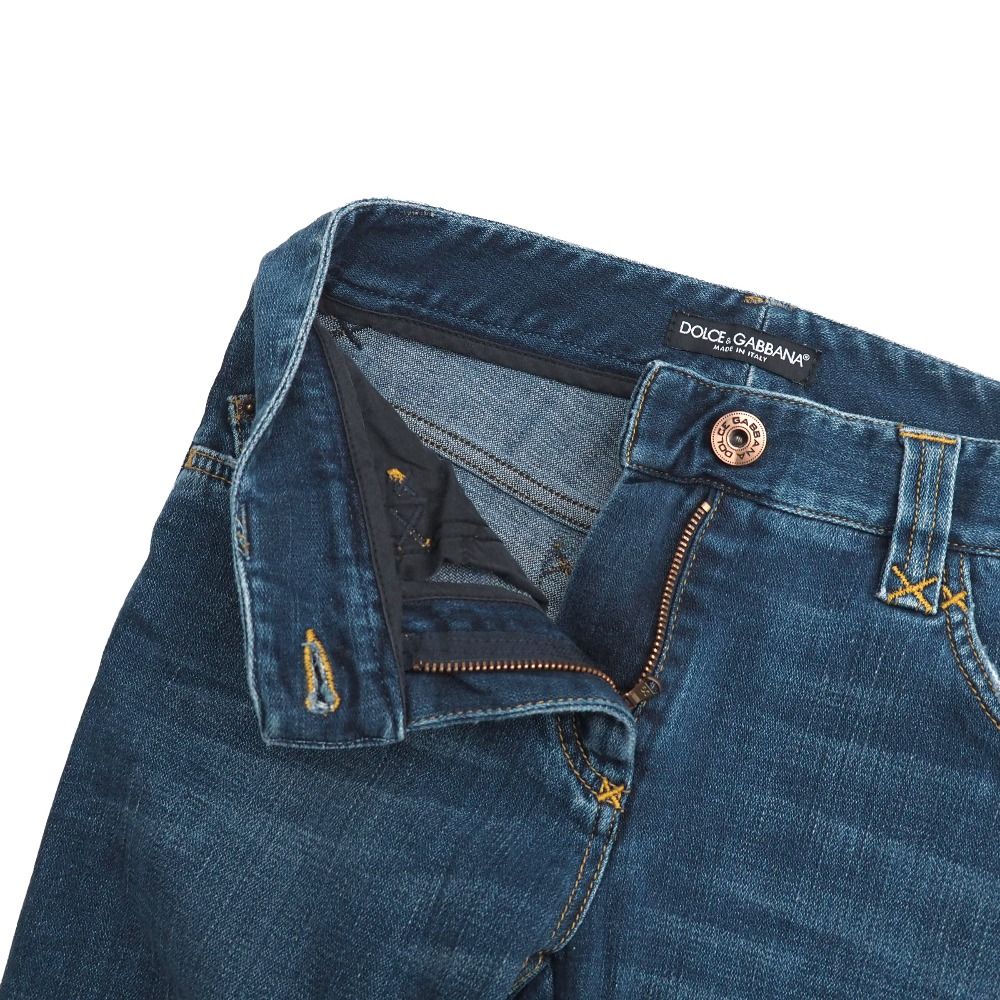 Dolce & Gabbana Denim Pants 36 Stretch Logo Pocket — view 6