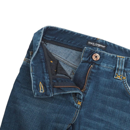 Dolce & Gabbana Denim Pants 36 Stretch Logo Pocket — view 6
