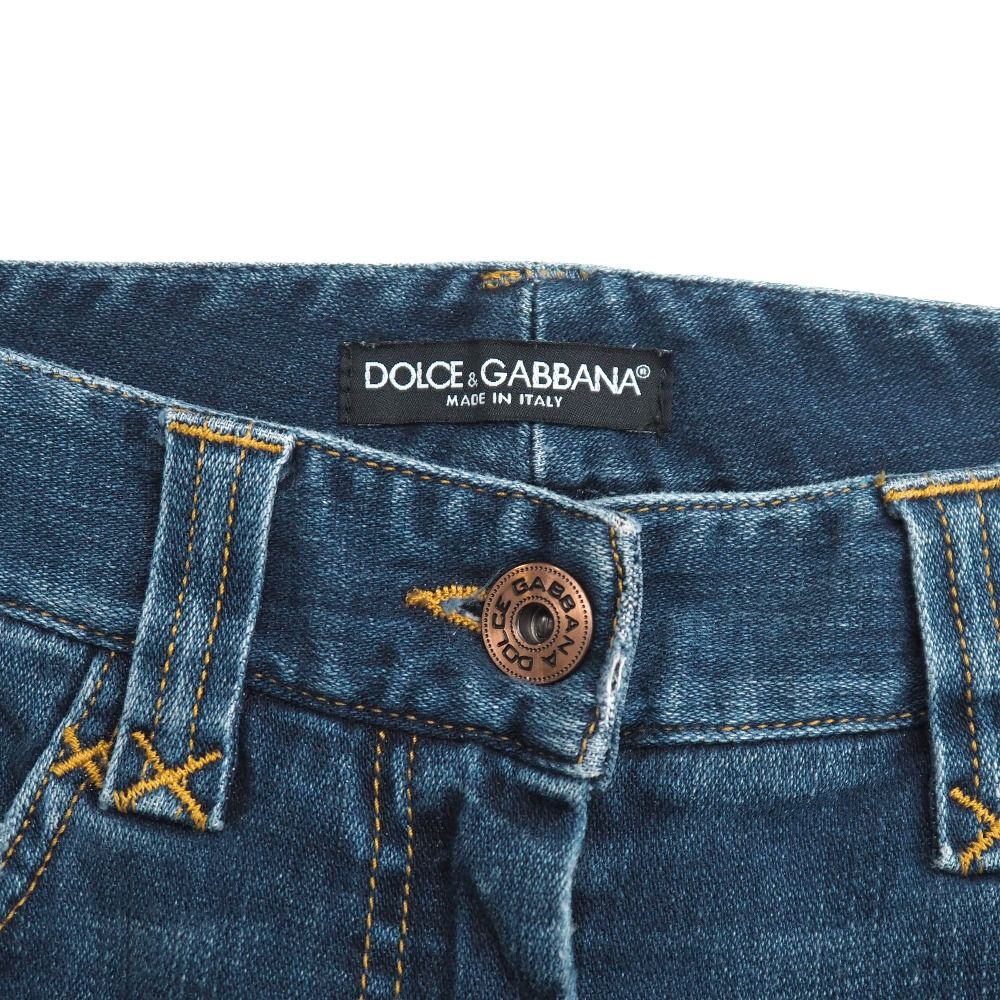 Dolce & Gabbana Denim Pants 36 Stretch Logo Pocket — view 5