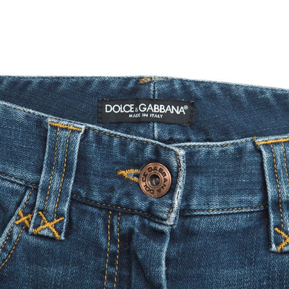 Dolce & Gabbana Denim Pants 36 Stretch Logo Pocket — view 5
