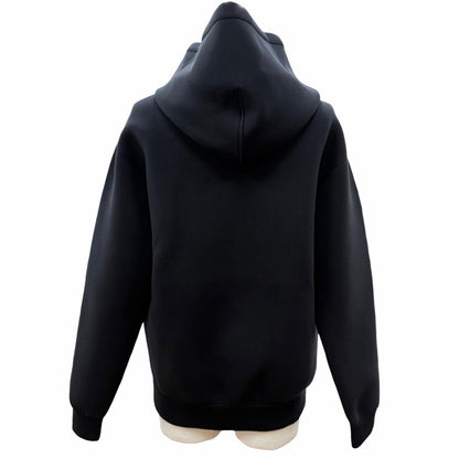Gucci Logo Embroidery Jersey Pullover Hoodie Black XS — view 4