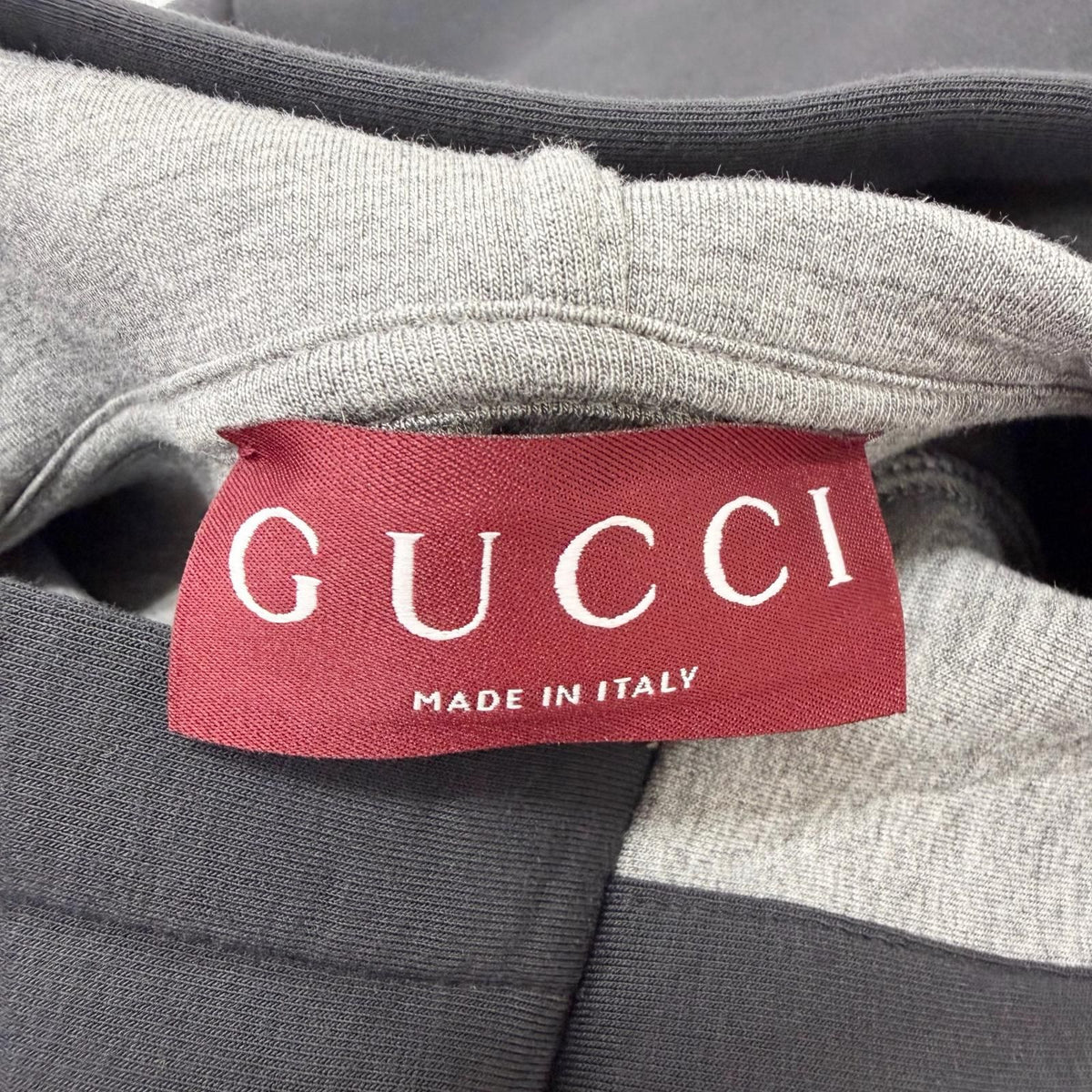 Gucci Logo Embroidery Jersey Pullover Hoodie Black XS — view 6