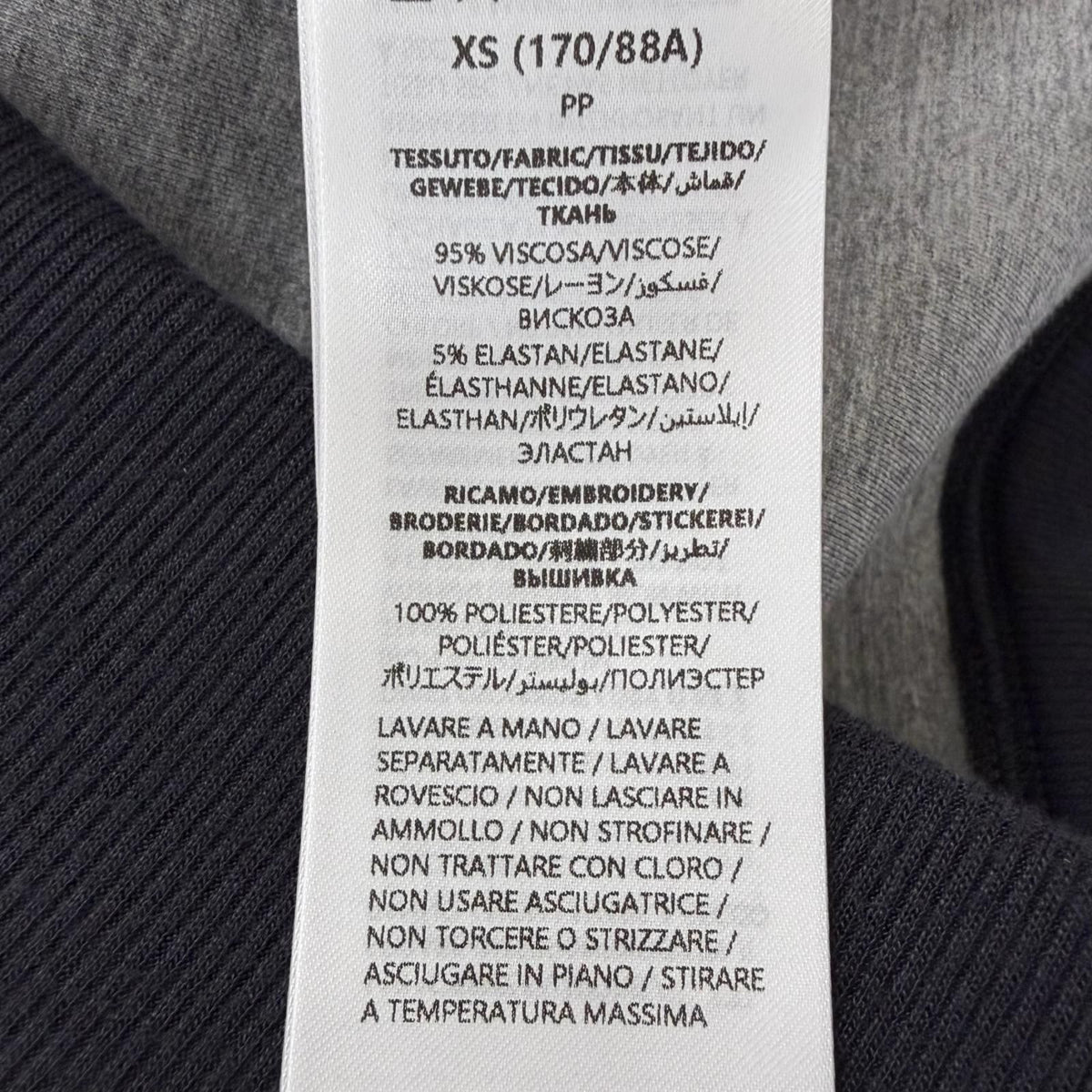 Gucci Logo Embroidery Jersey Pullover Hoodie Black XS — view 7