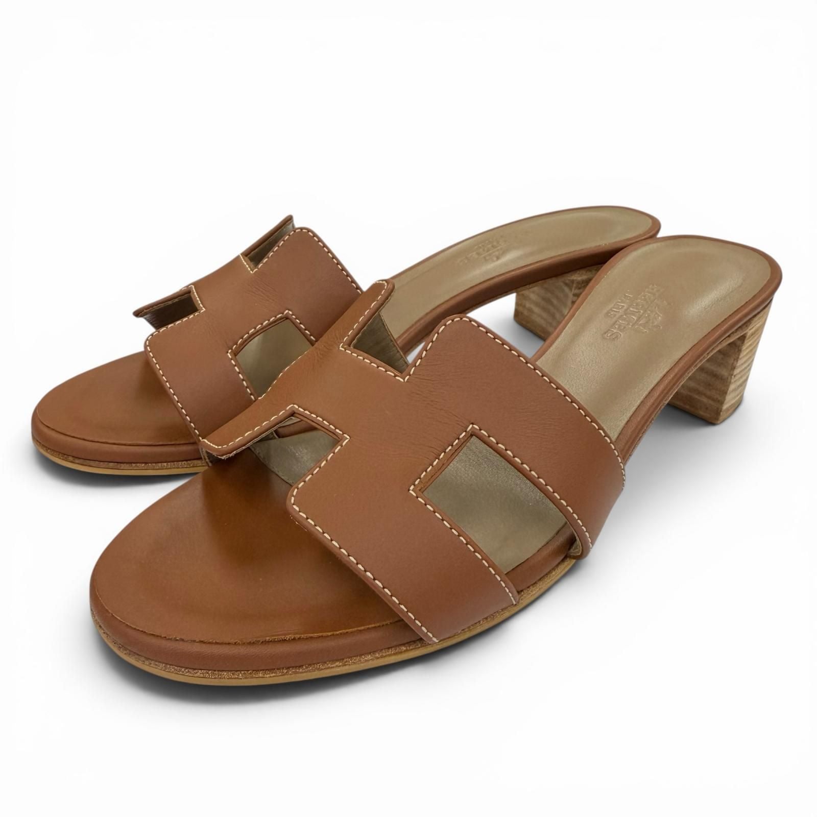 Hermes Oasis Calf Leather Gold Sandals