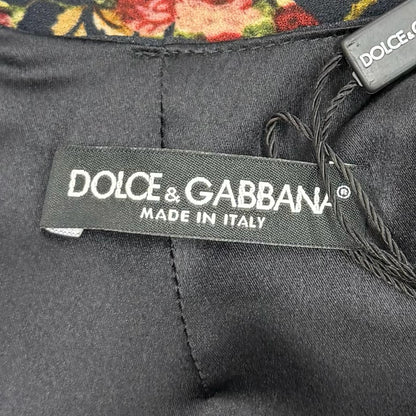 Dolce & Gabbana Floral Print Sleeveless Dress Black 42 — view 6