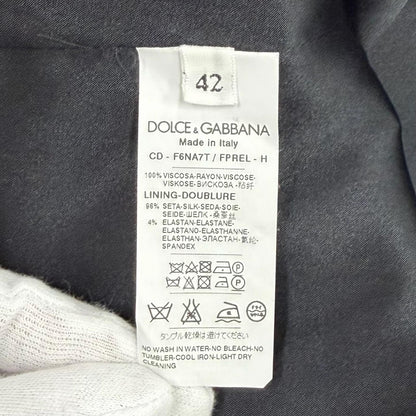 Dolce & Gabbana Floral Print Sleeveless Dress Black 42 — view 7