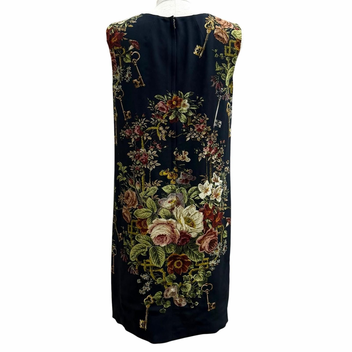 Dolce & Gabbana Floral Print Sleeveless Dress Black 42 — view 3