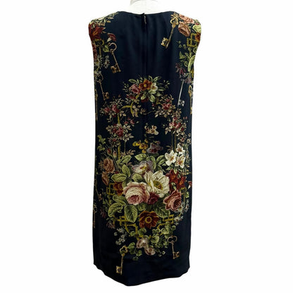 Dolce & Gabbana Floral Print Sleeveless Dress Black 42 — view 3