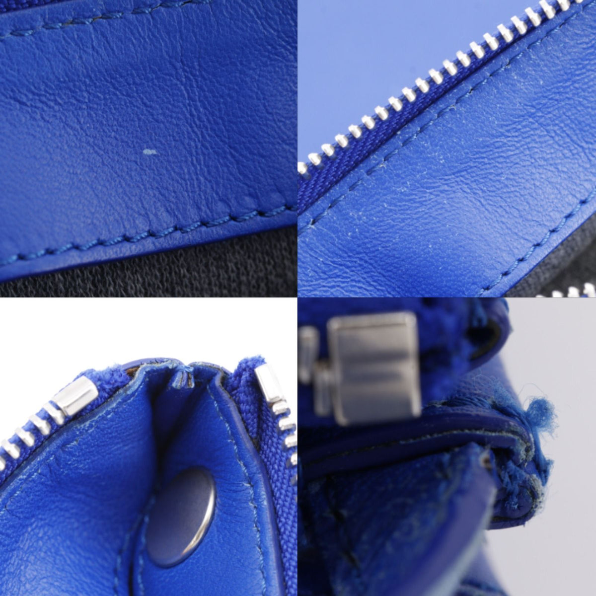 Celine Trio Small Lambskin Blue Shoulder Bag — view 8