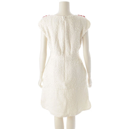 Chanel Lion Button Nylon Cotton Sleeveless Dress Top White 34 — view 4
