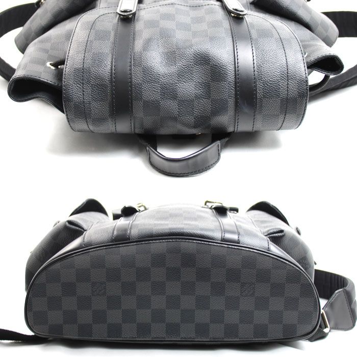 Louis Vuitton Christopher PM Backpack Damier Graphite Black — view 3
