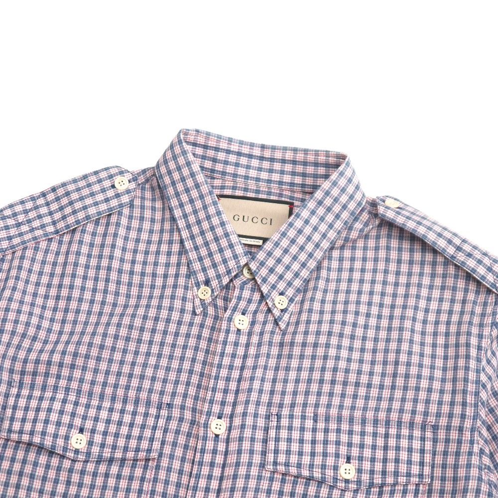 Gucci Short Sleeve Shirt 46 Mon Petit Chou Check — view 3
