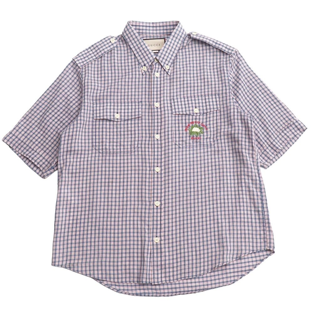 Gucci Short Sleeve Shirt 46 Mon Petit Chou Check