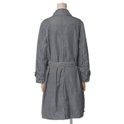 Prada Coat 38 Check Ruffle Soutien Collar Belted — view 3