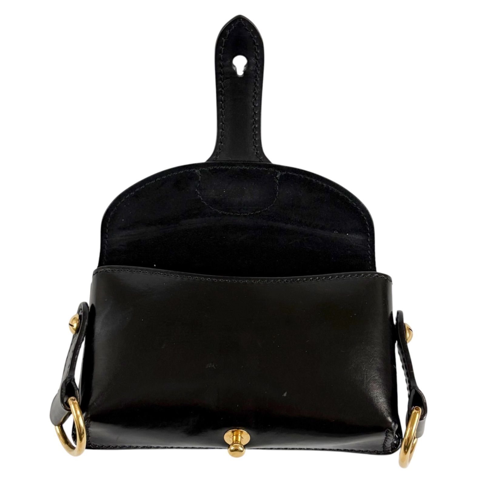 Dior Bee Cross Belt Bag Leather Black Pochette — view 5