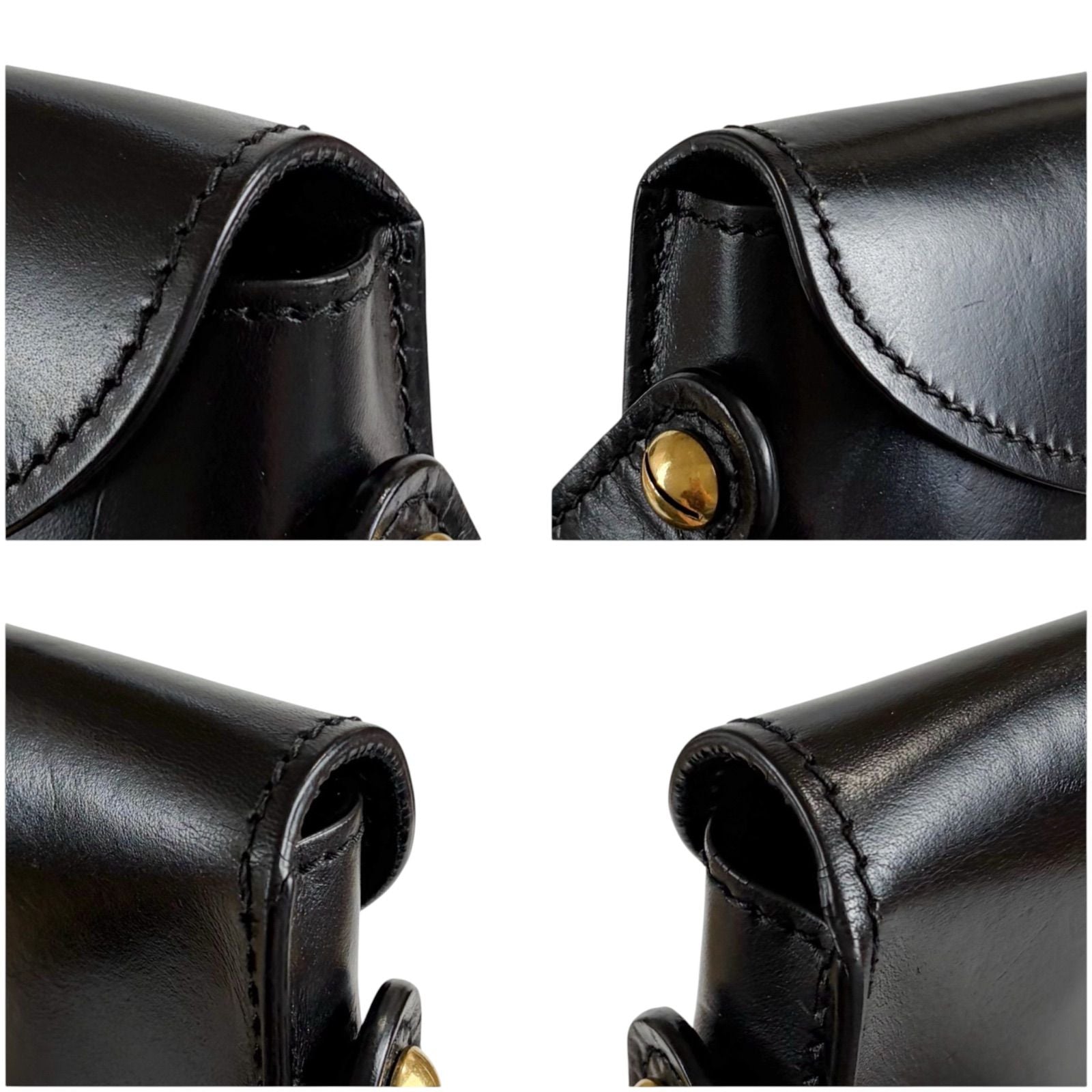 Dior Bee Cross Belt Bag Leather Black Pochette — view 6
