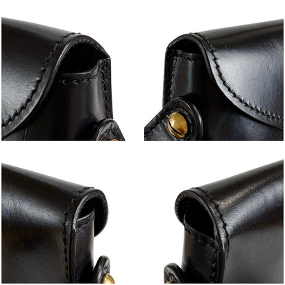 Dior Bee Cross Belt Bag Leather Black Pochette — view 6