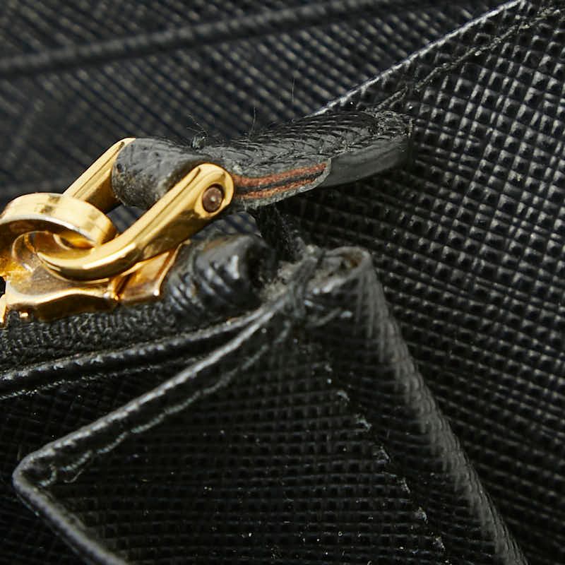 Prada Wallet Black Saffiano Leather — view 7