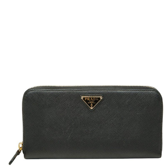 Prada Wallet Black Saffiano Leather