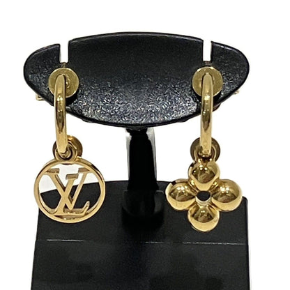 Louis Vuitton Book le Doreil Blue Mining Earrings Brass