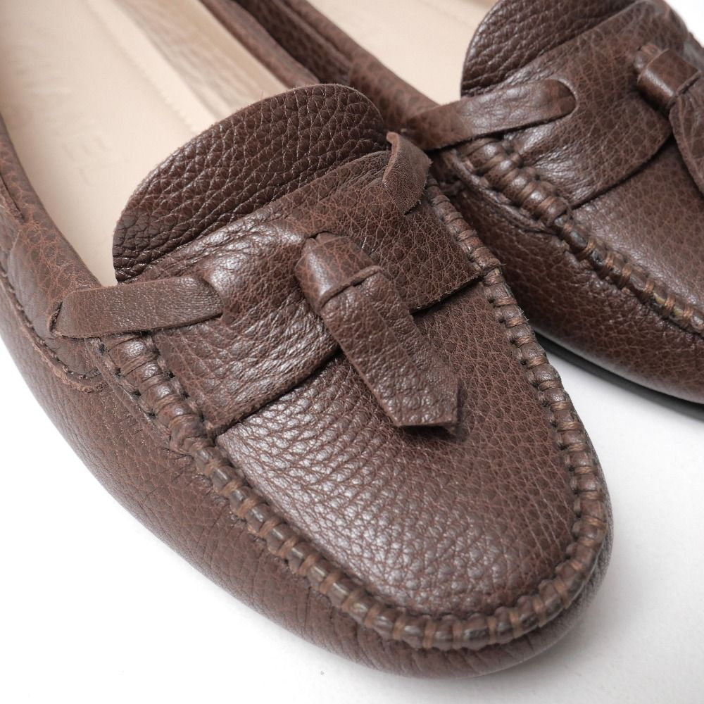 Chanel Loafers Driving Shoes Slip On CC Logo Tassel 35.5 — view 6