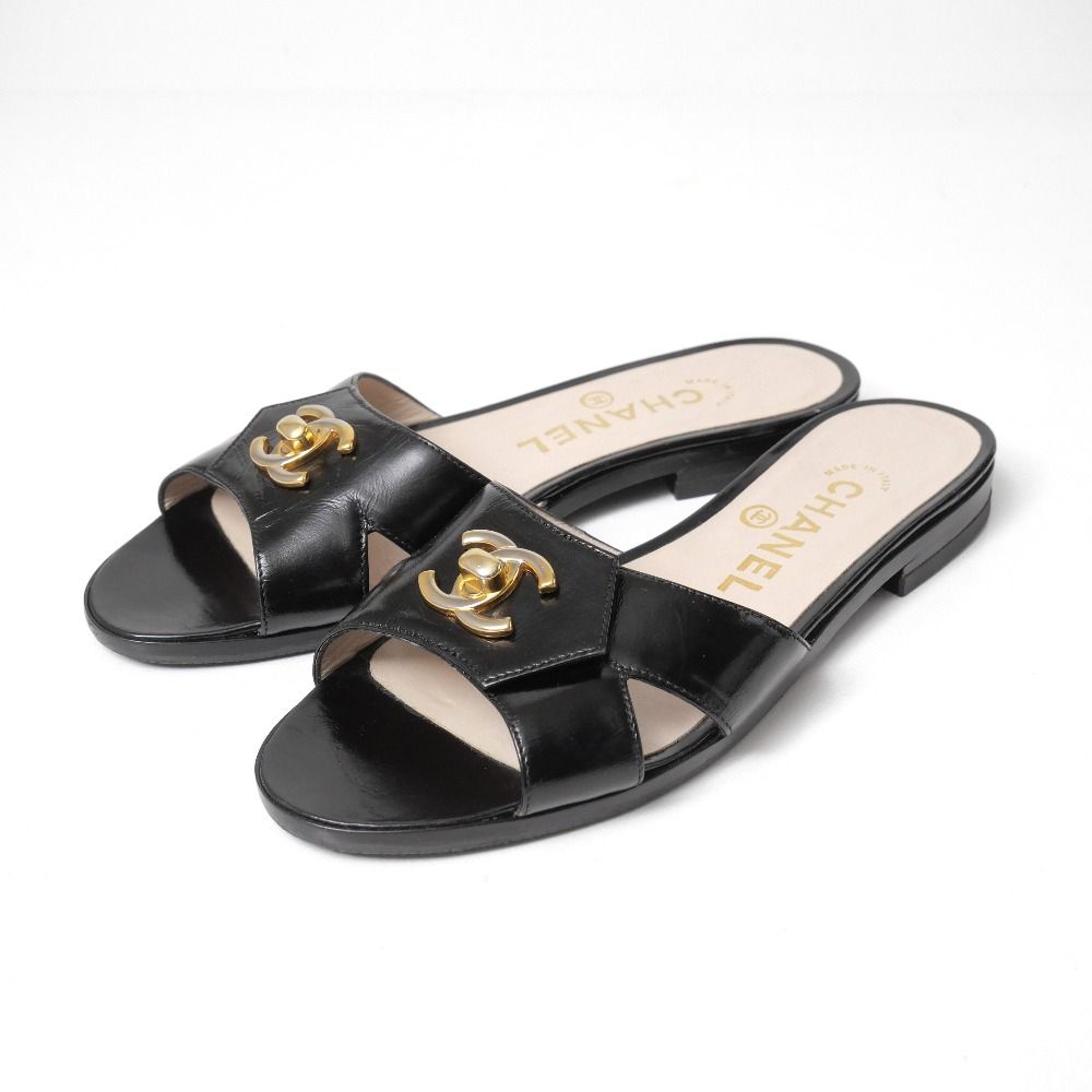 Chanel Sandals CC Logo Turnlock Decoration 36