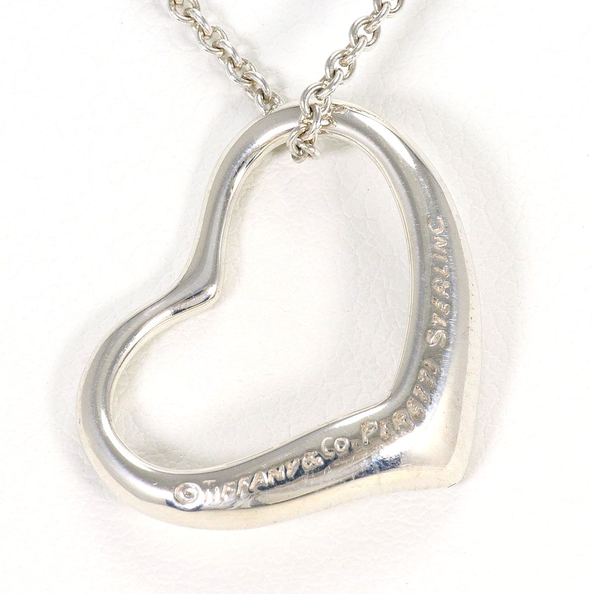 Tiffany & Co Open Heart 925 Sterling Silver Necklace 38 — view 3