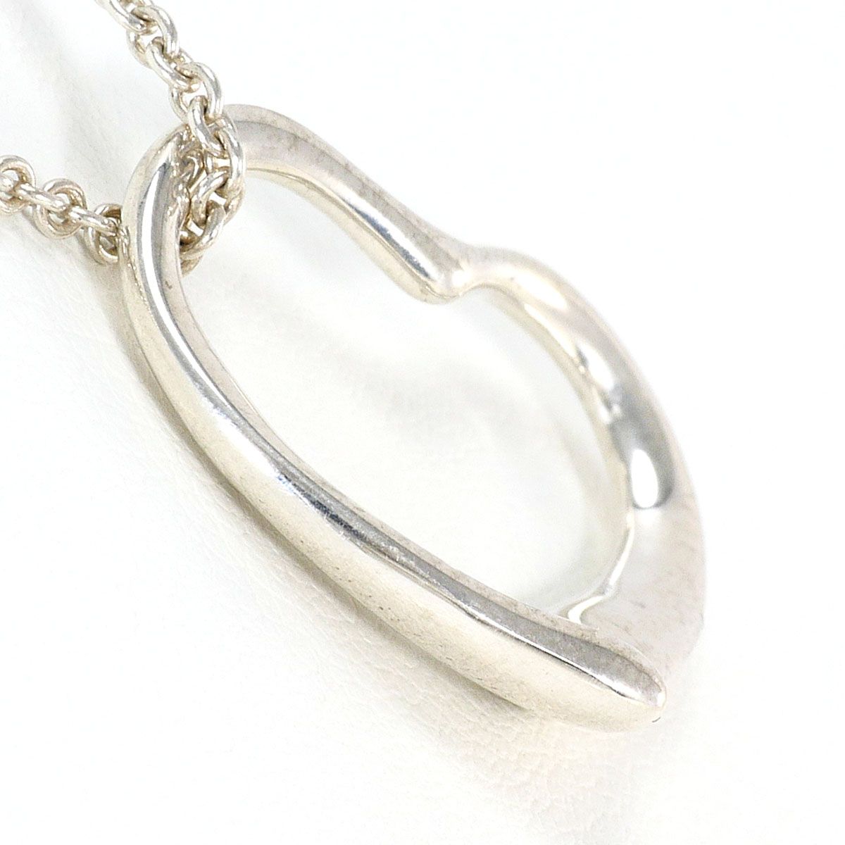 Tiffany & Co Open Heart 925 Sterling Silver Necklace 38 — view 2