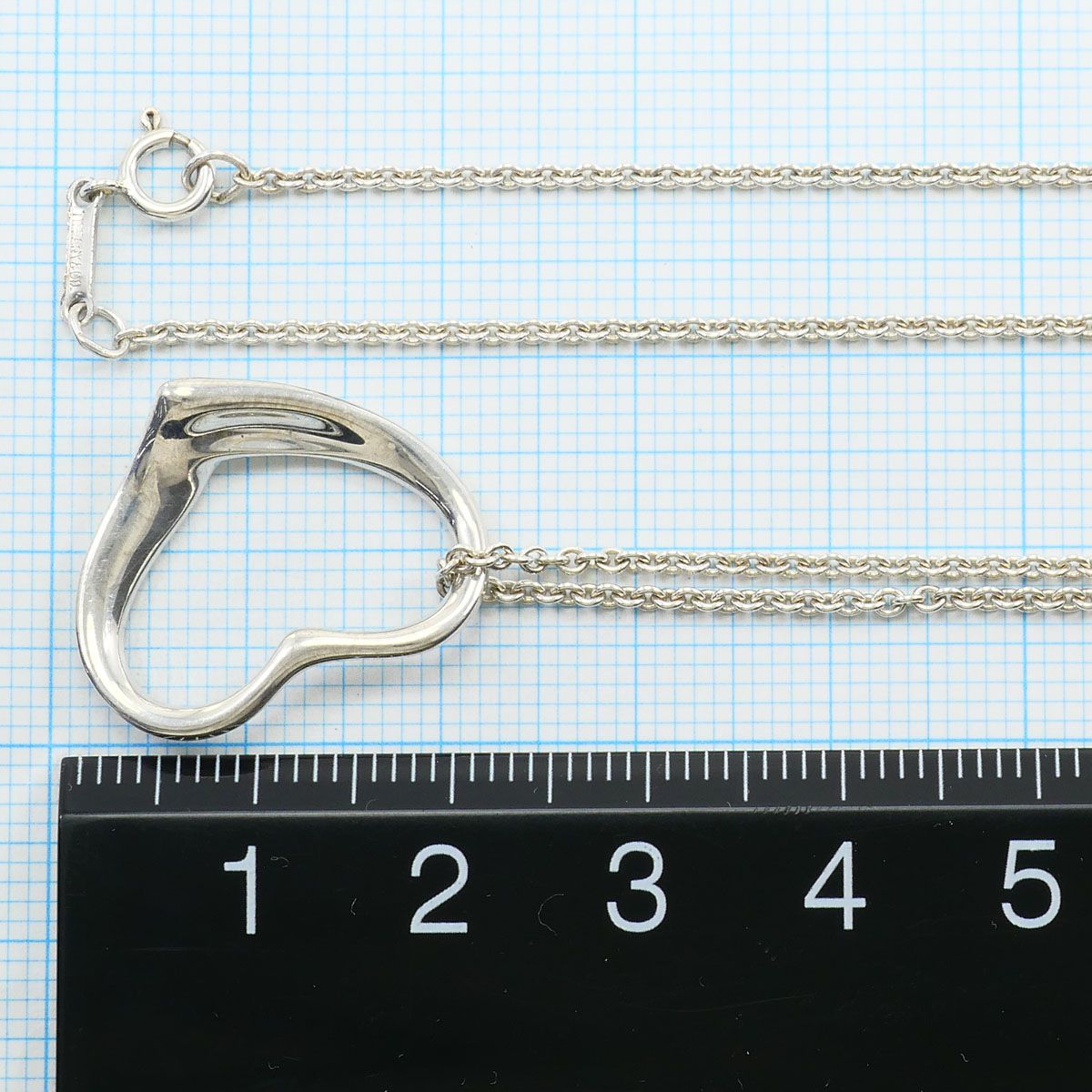 Tiffany & Co Open Heart 925 Sterling Silver Necklace 38 — view 5