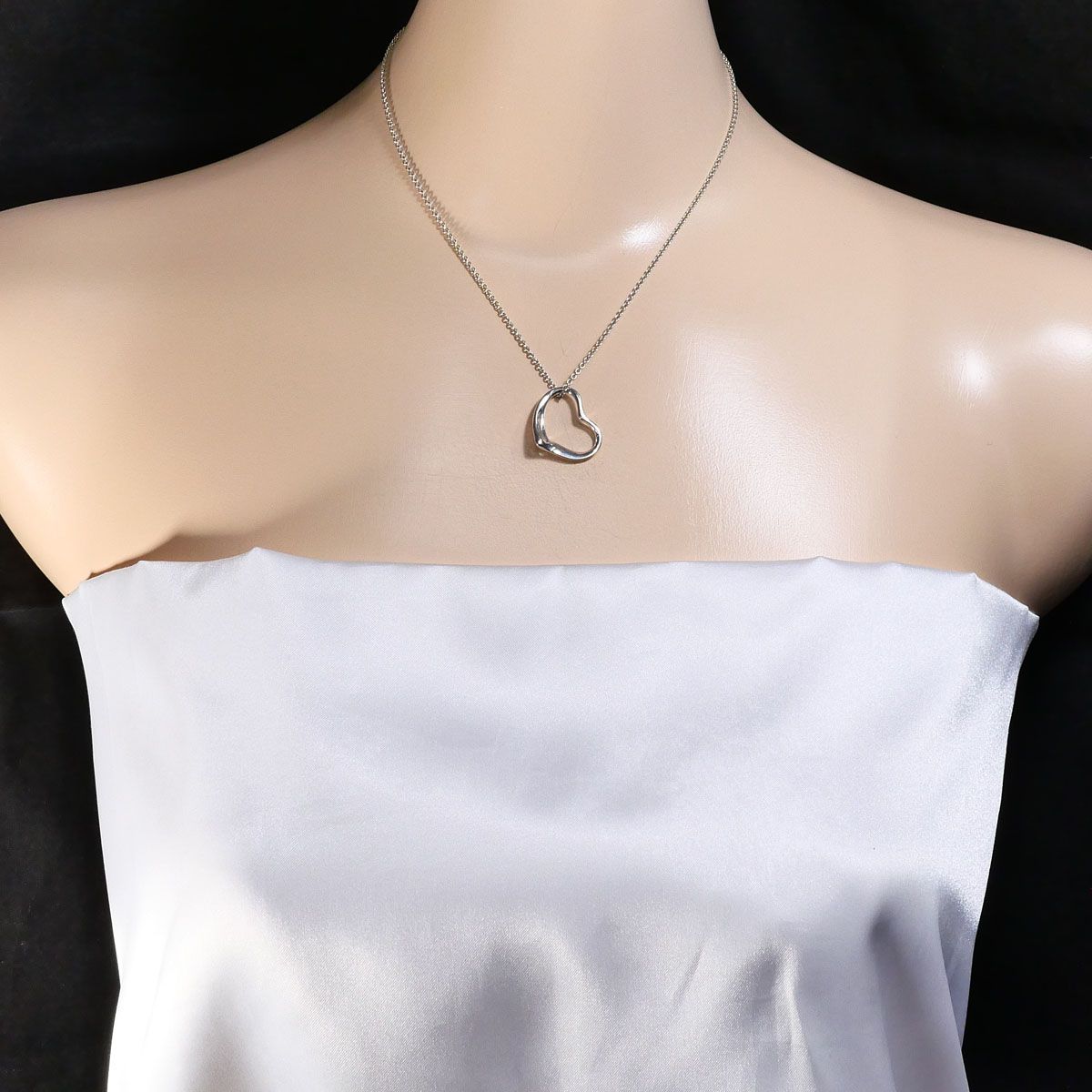 Tiffany & Co Open Heart 925 Sterling Silver Necklace 38 — view 6