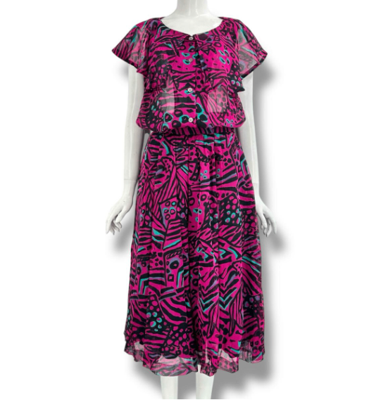 Saint Laurent Set Top Skirt Floral Print Multi Color