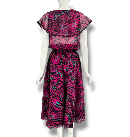 Saint Laurent Set Top Skirt Floral Print Multi Color — view 2