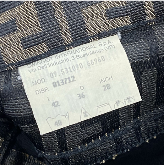 Fendi Skirt Long Zucca Pattern FF Logo Brown 42 — view 6