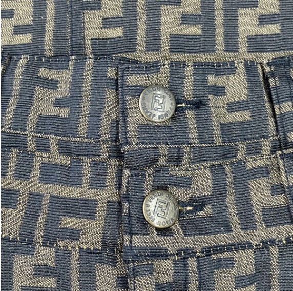 Fendi Skirt Long Zucca Pattern FF Logo Brown 42 — view 4
