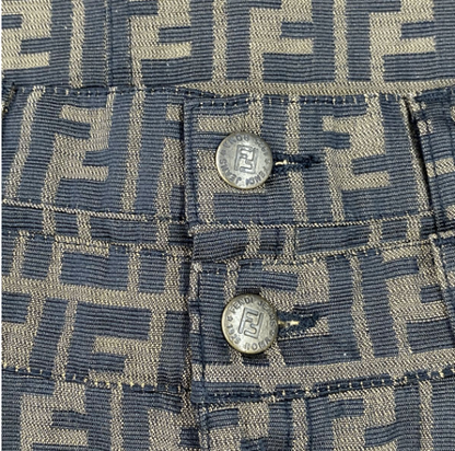 Fendi Skirt Long Zucca Pattern FF Logo Brown 42 — view 4