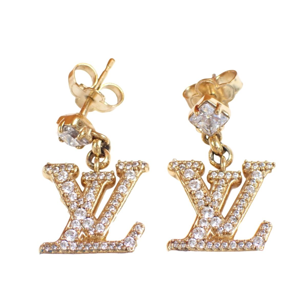 Louis Vuitton Earrings LV Gold