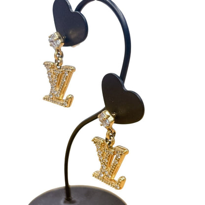 Louis Vuitton Earrings LV Gold — view 4