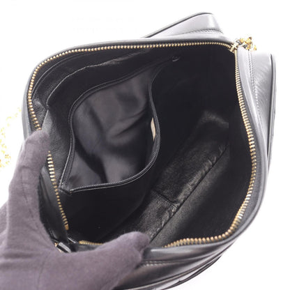 Chanel Shoulder Bag Mademoiselle Black Lambskin Fringe Chain — view 3