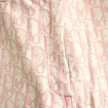 Dior Trotter Pants Cropped Sabrina Logo All Over Pattern Pink White DO — view 6