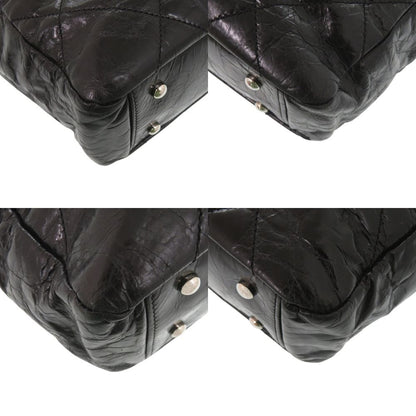 Chanel Quilted CC Logo Portobello Leather Tweed Black Pink 13 Handbag — view 3