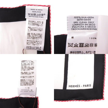 Hermes Carre 70 Swinging Saint Germain Silk Sequin Beads White Scarf — view 7