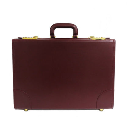 Cartier Flight Case Vintage Burgundy Leather Large Handbag