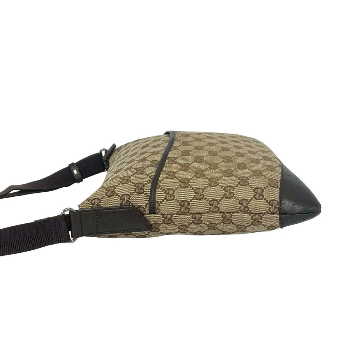Gucci GG Canvas Pattern Leather Shoulder Bag Crossbody Cross Beige Brown — view 5