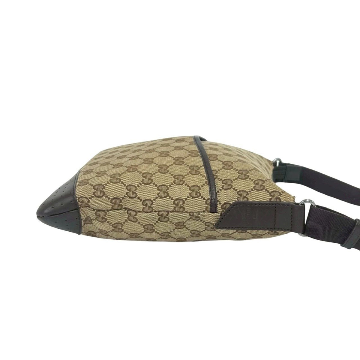 Gucci GG Canvas Pattern Leather Shoulder Bag Crossbody Cross Beige Brown — view 6