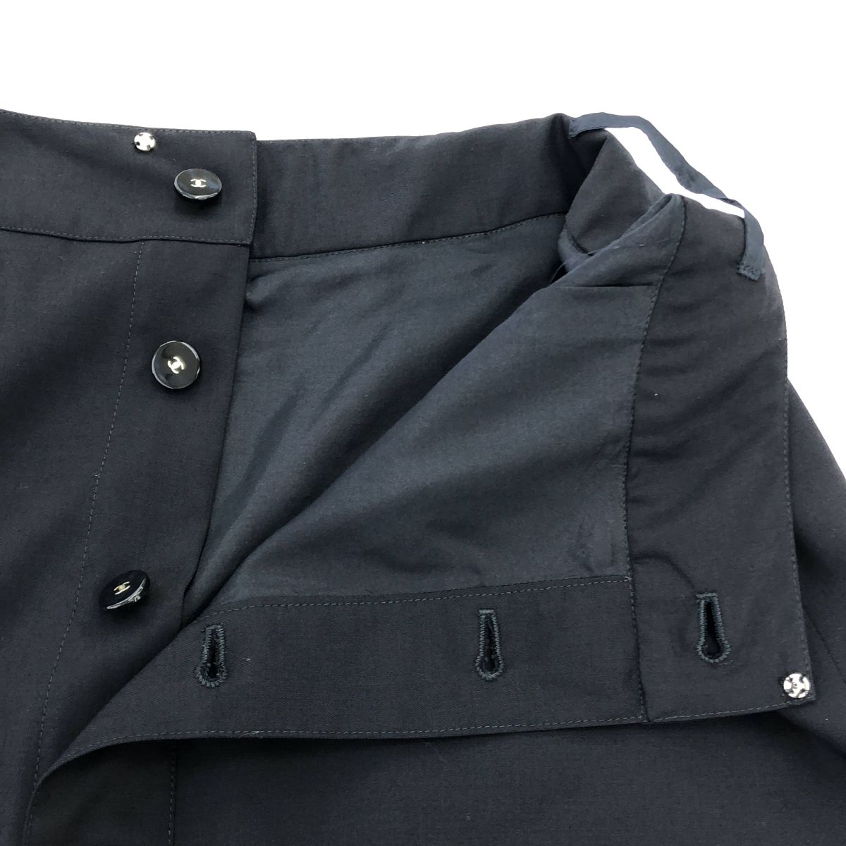 Chanel Wool Skirt Navy 36 — view 4
